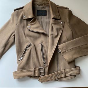 Allsaints balfern suede biker jacket